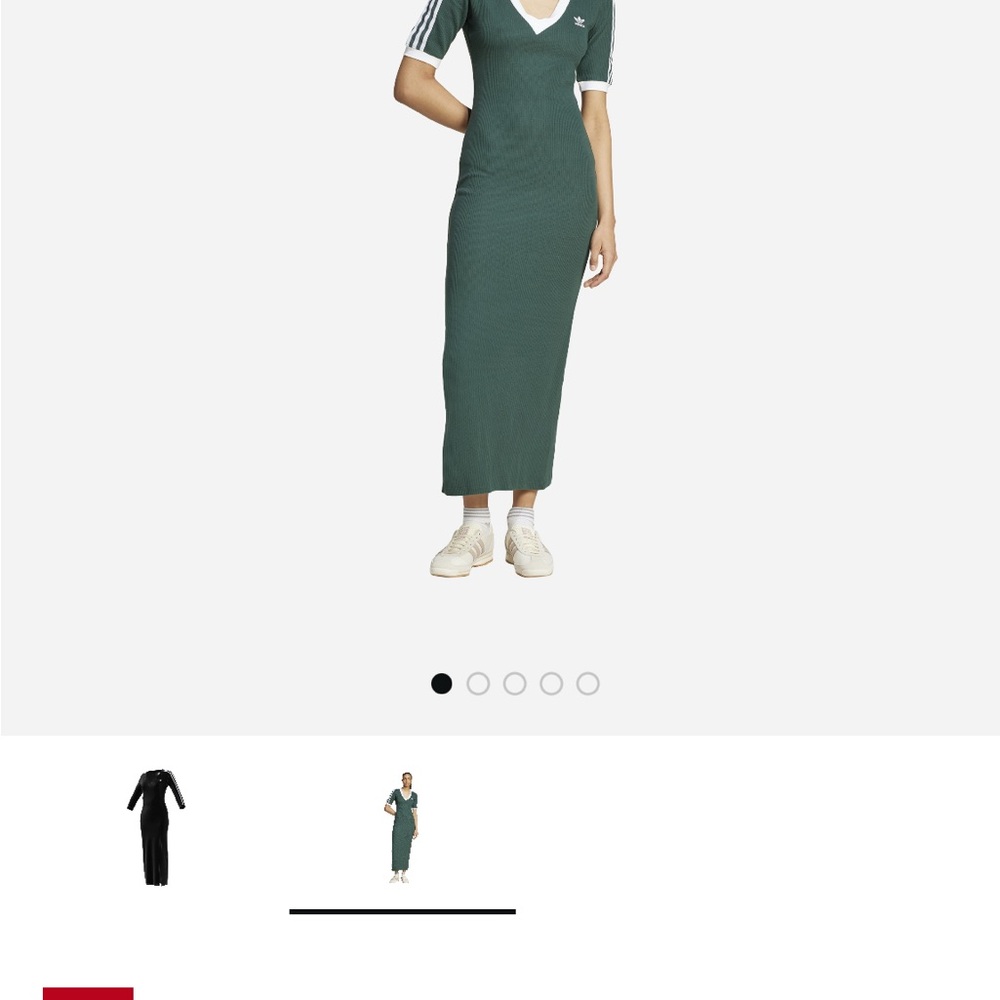 Adidas Green Raglan Sleeve Sheath Dress